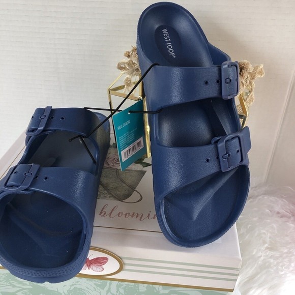Women's Sandals-Choose Size-4/5 Bright Blue-Waterproof-West Loop - Picture 7 of 15